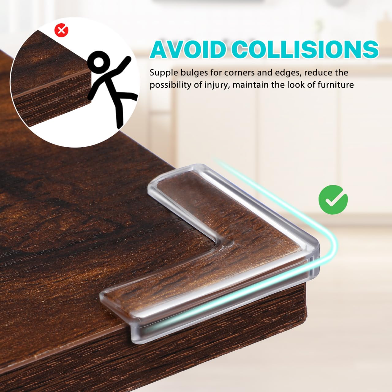 Hemobllo 8 Pièces Housse de Protection d'angle Anti-Collision de fenêtre Protecteur de Bords gardes de Coin de fenêtre Couverture de Coins de sécurité pour bébé Garde d'angle
