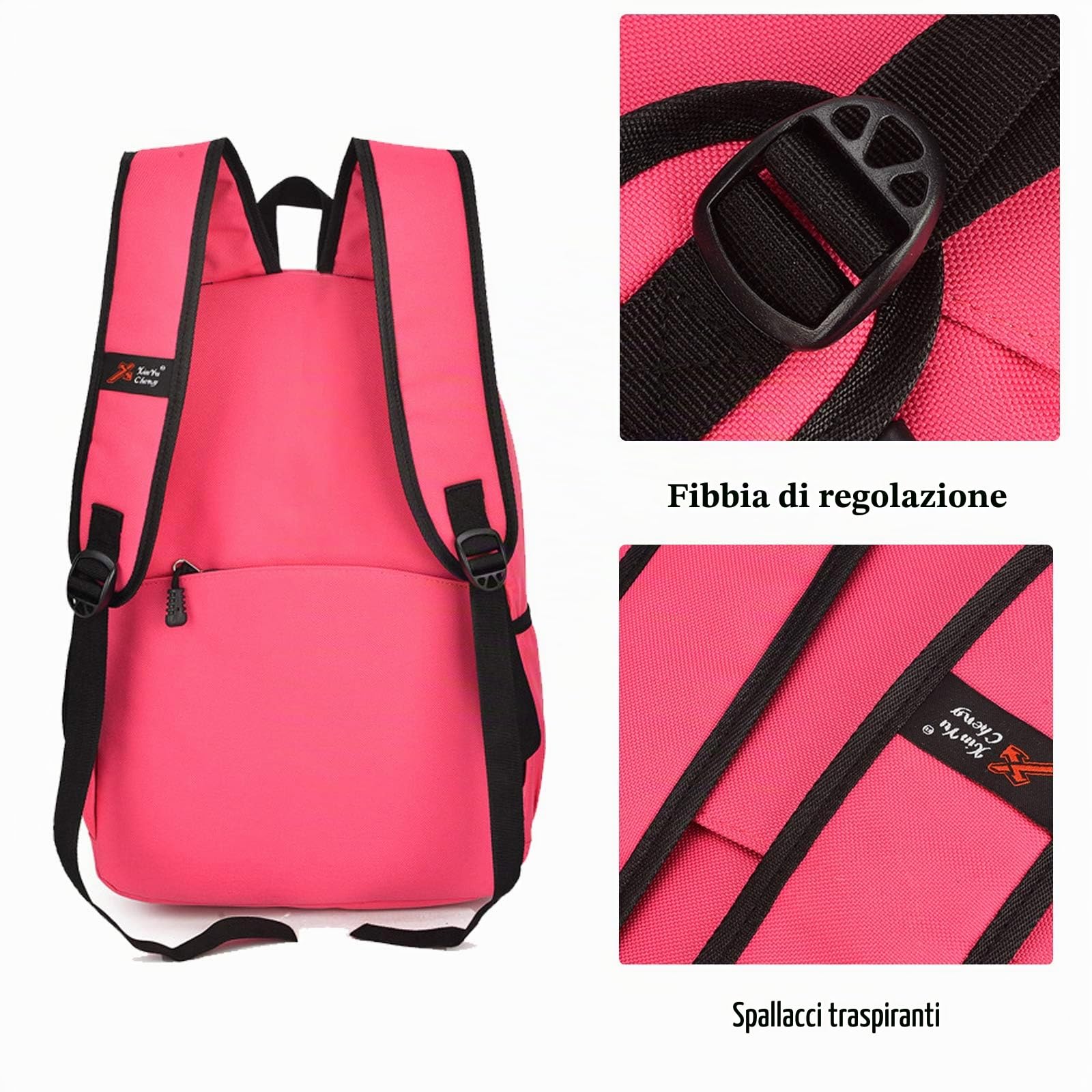 FANDARE Ragazze Zaino Casual Borsa da Scuola Adolescente Daypack School Bag per Scuola Università Viaggio Shopping Impermeabile Tessuto Oxford Zaini Viola