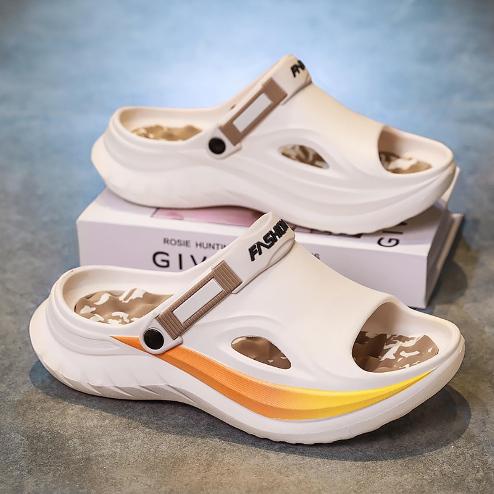 Infradito Pantofole da Massaggio degli Uomini Estivi Sandali All'aperto al Coperto Spiaggia Comodi Scivoli Morbidi Clogs Scarpe Casual Home All'aperto-Black Purple-42-43