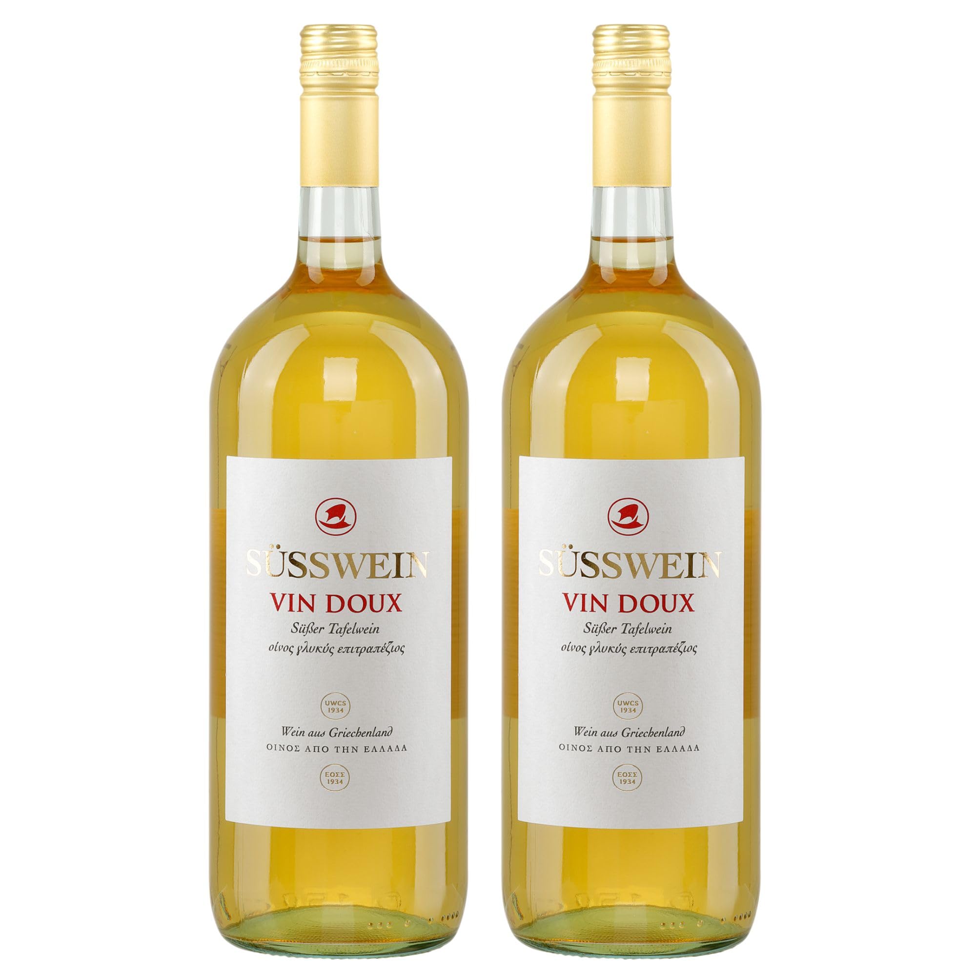Samos Wein Vin Doux 2x 1,5l Likörwein weiß süß P.D.O. | 15% Vol. | Samos Wein | + 20ml Jassas Olivenöl