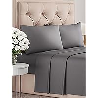 Set lenzuola matrimoniali 4 pezzi 150x200 cm - morbida microfibra spazzolata