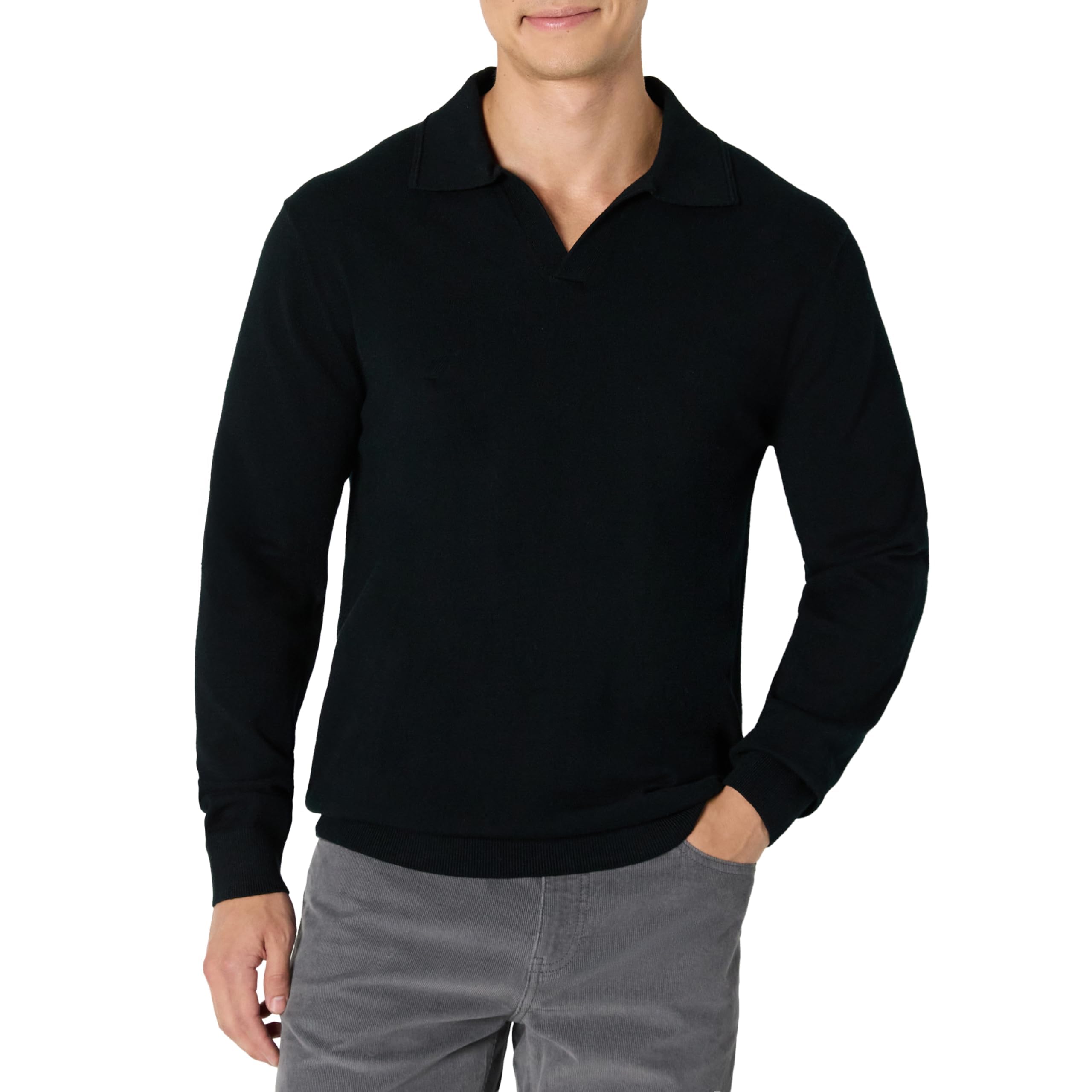 Amazon Essentials Uomo Maglione Polo a Maniche Lunghe, vestibilità Classica