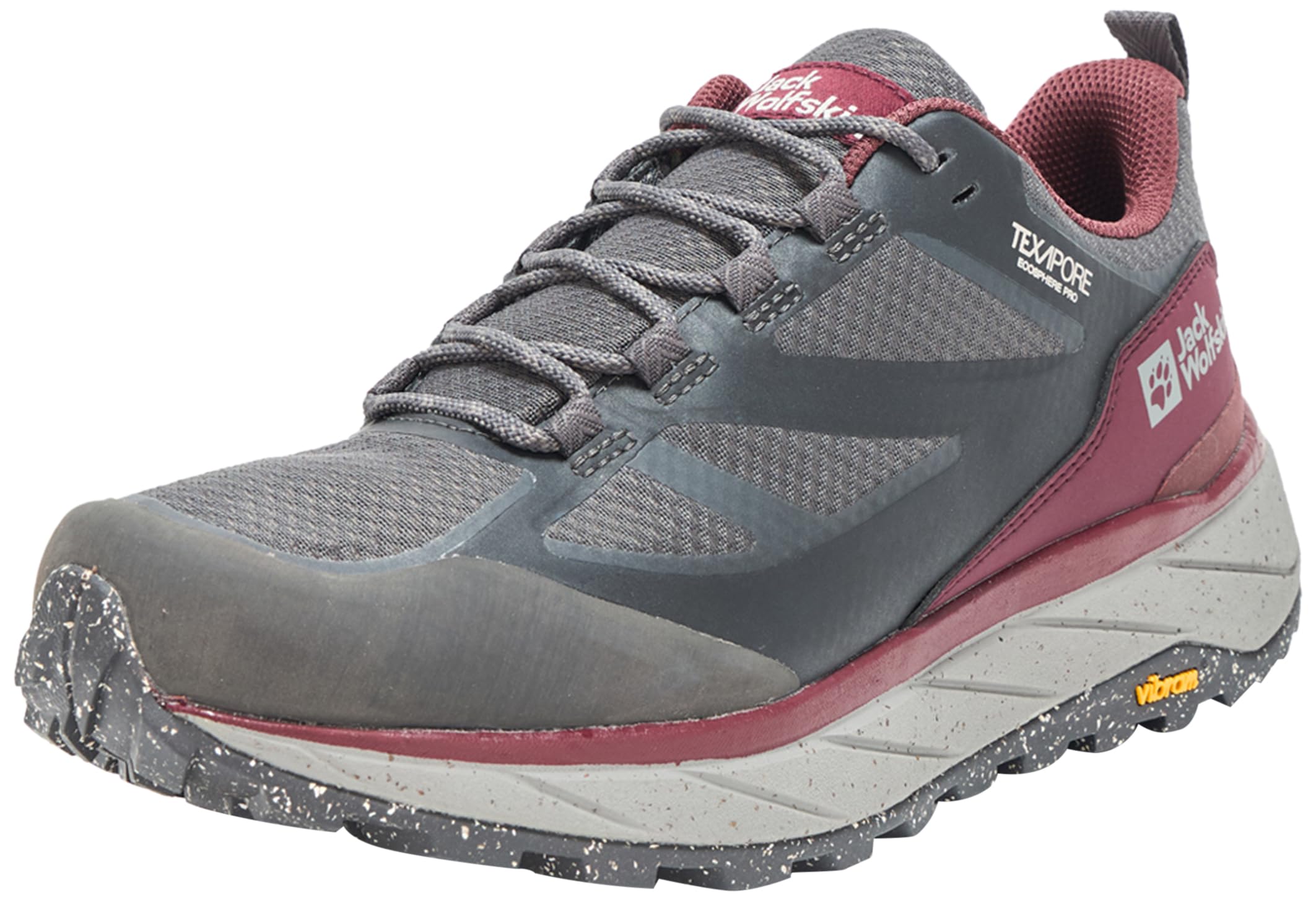 Jack Wolfskin Women's Outdoor Walking Shoe, Dark Maroon, 8.5