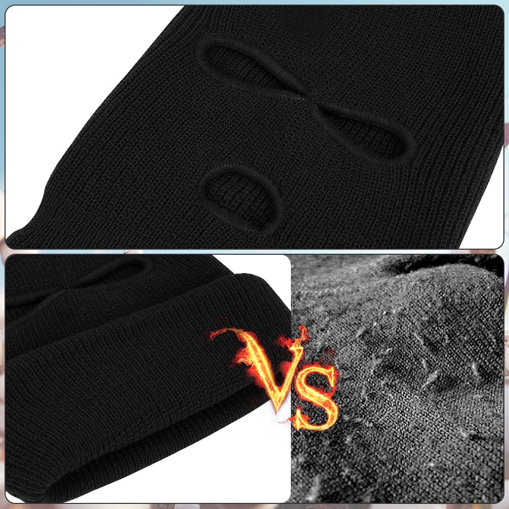 Pasamontañas, 3-Agujeros / 2-Agujeros Pasamontañas, Balaclava, Punto de Invierno Cubierta Facial cálida, Gorro de Esquí para Ciclismo Deportes al Aire Libre