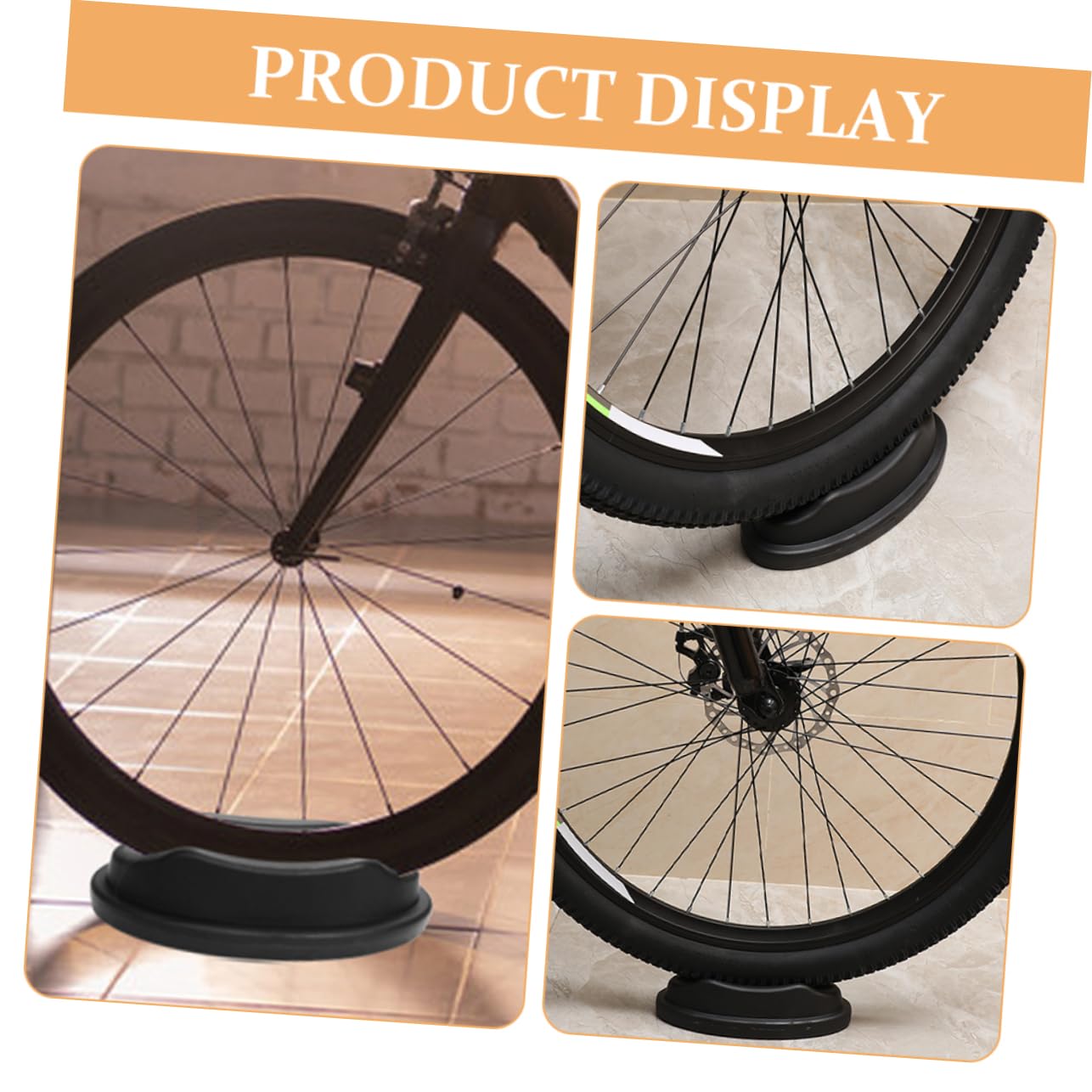 Happyyami 4 Piezas Accesorios para Bicicletas de montaña Bloque de Rueda Delantera de Bicicleta de plástico Soporte Profesional para fijación de Soporte de Rueda de Bicicleta Interior