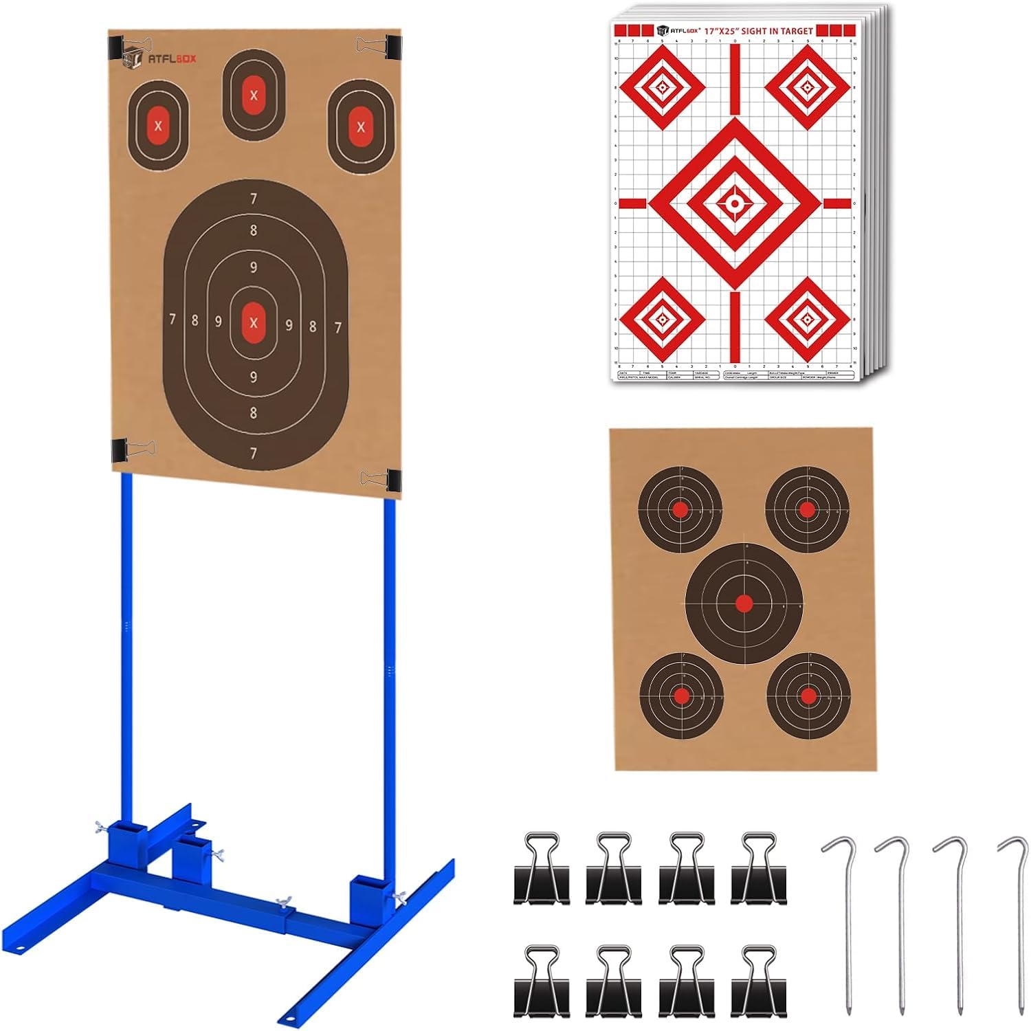 Supporto per bersagli di tiro 43x63,5 cm 10 pezzi IPSC forma ad H