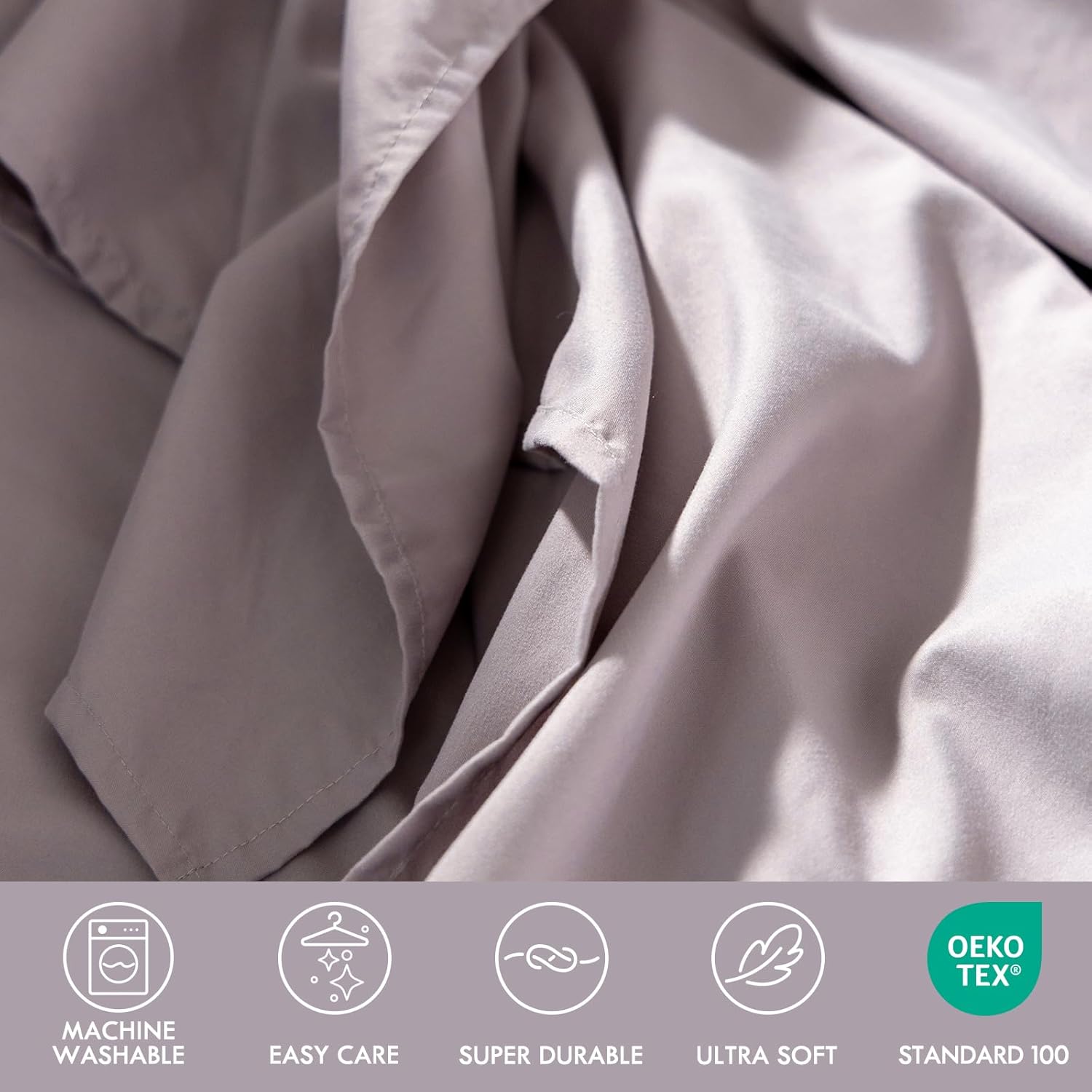 ClevaHome King Size Sheet Set - 6 Piece Soft Breathable Luxury Bed Sheet Set - Shrinkage & Fade Resistant Embroidered Bedding Sheet with Deep Pocket, 2 Extra Pillowcases (King, Purple Dove)