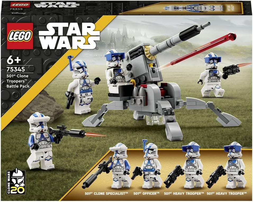 Star Wars 501st Clone Troopers Battle Pack 75345 Building Toy Set; Gift Idea for Kids Aged 6 and up