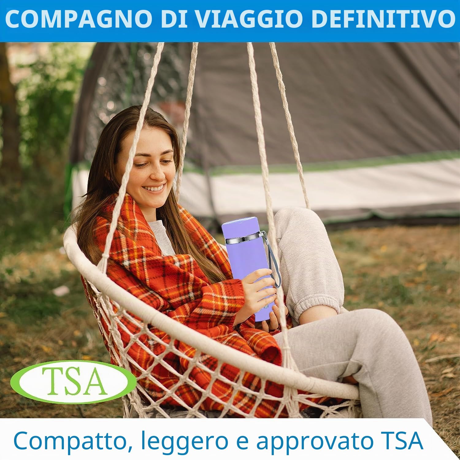 Porta Insulina da Viaggio Raffreddante Elettrico con Caricatore USB & Bio Gel by Tilcare - Ore Illimitate, Contenitore Riutilizzabile per Congelatore a Penna - Contiene fino a 6 Penne - Lavanda