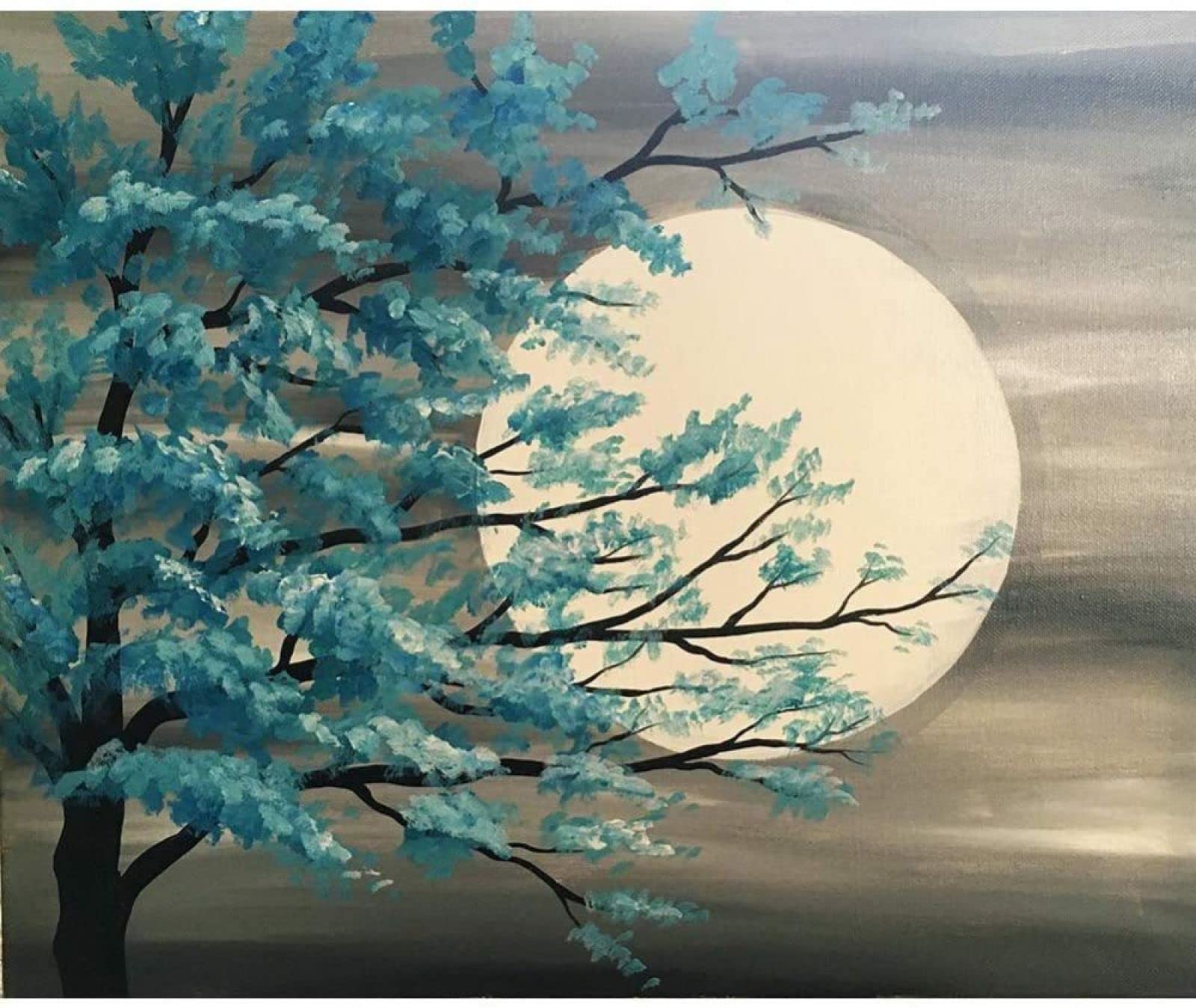 Kit de broderie point de croix pré-imprimé lune comme cadeau de Noël - 8