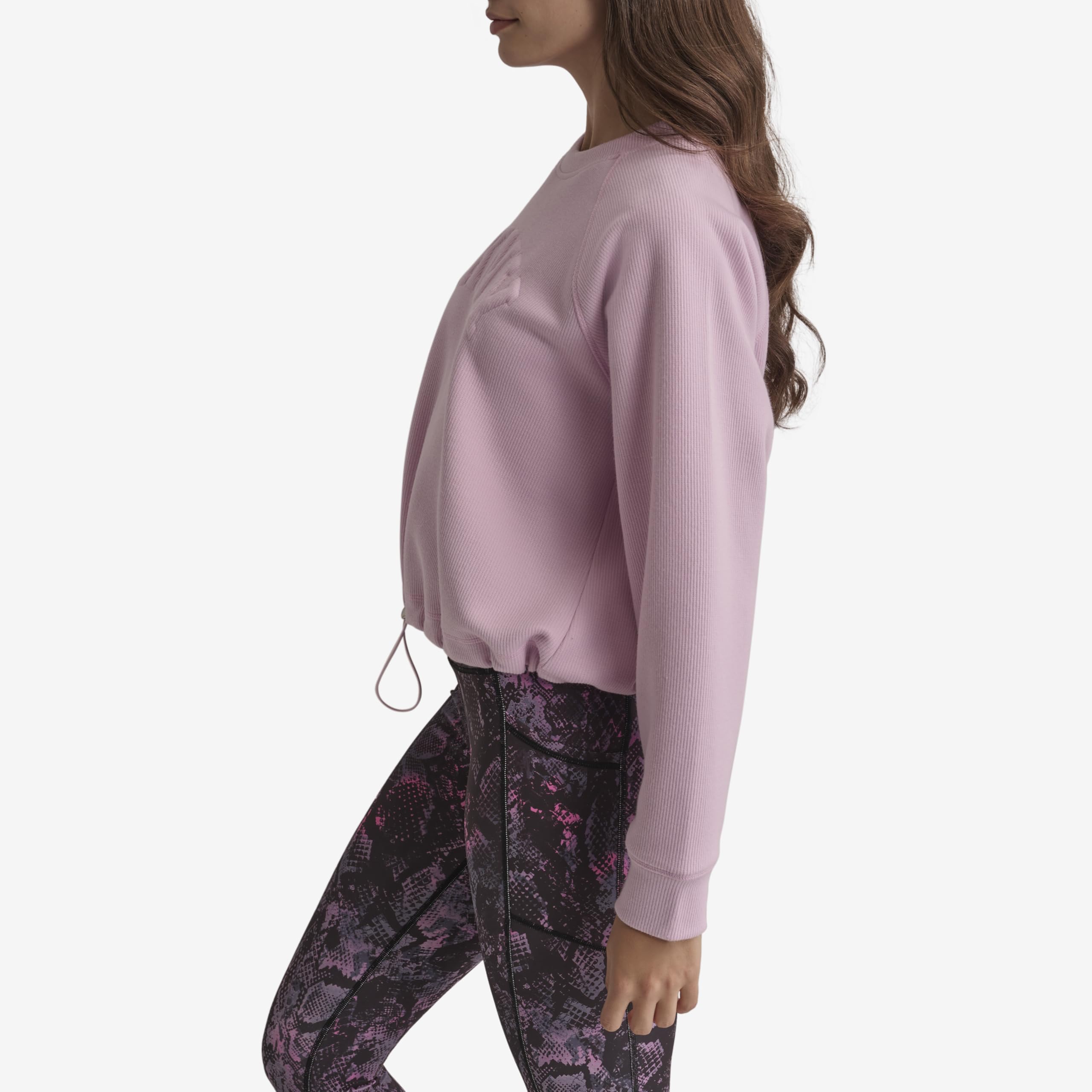 DKNY Varsity Puff Logo Crew Neck Suéter para Mujer