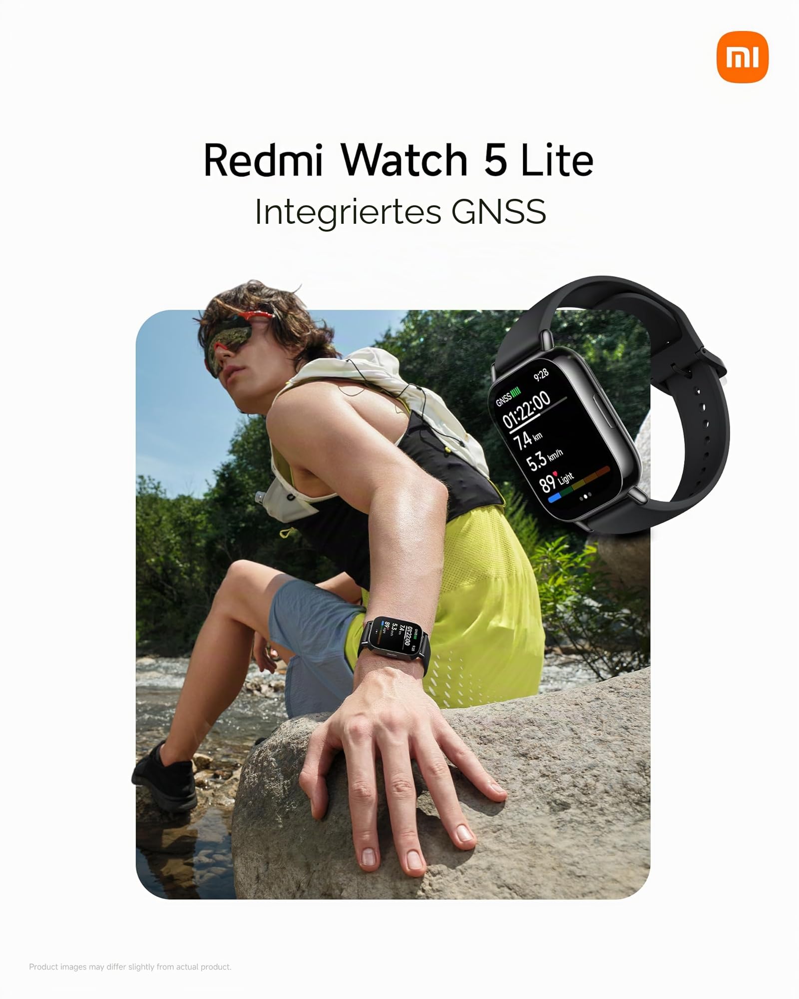 Redmi Watch 5 Lite Smartwatch 1.96" AMOLED Display 18 Tage Akku GPS 5ATM Wasserdicht Schwarz