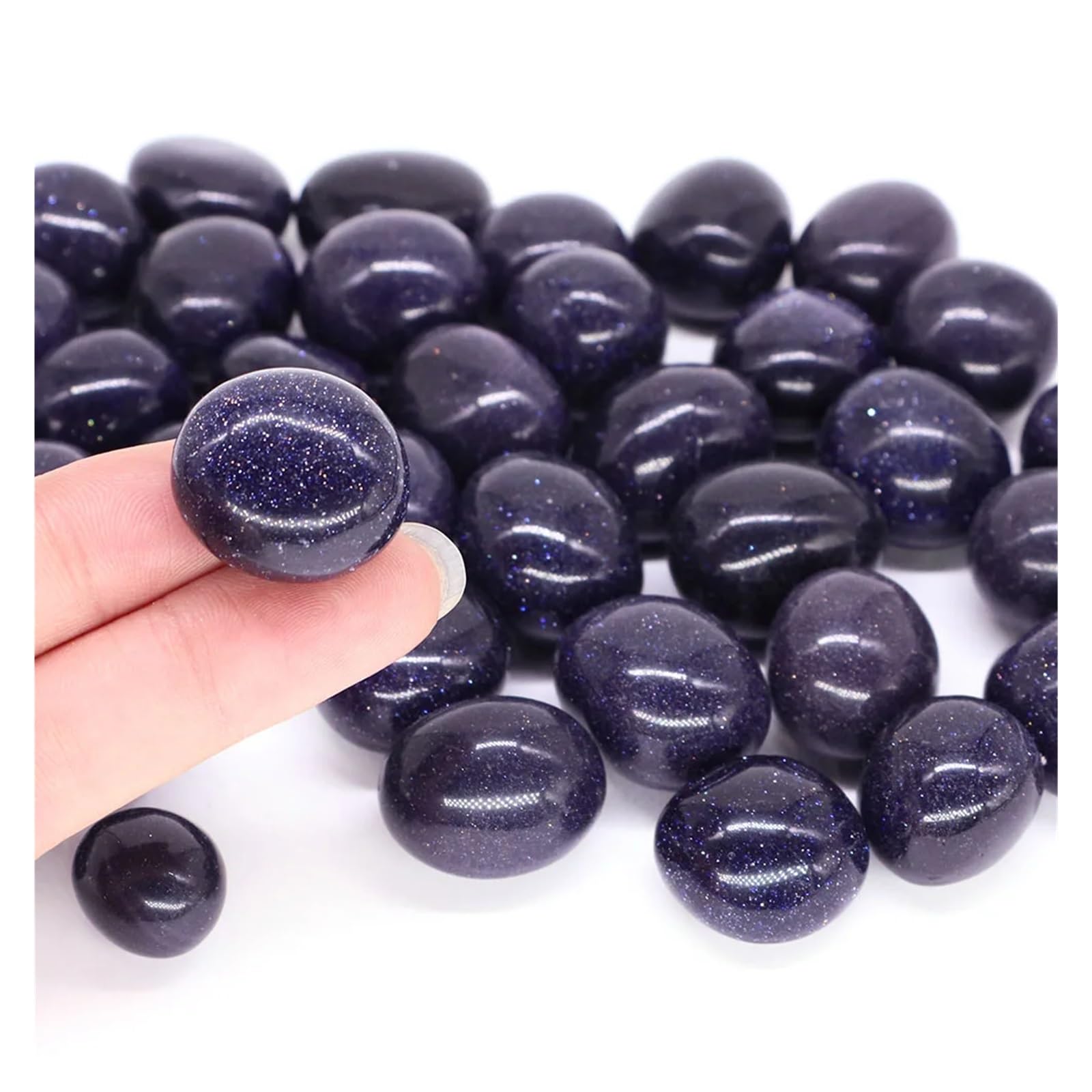 Grava para Acuario Piedras pulidas de Cristal Reiki Arena Dorada, Material a Granel, decoración for acuarios, Piedras Preciosas en Maceta, espécimen jardín(1000g)