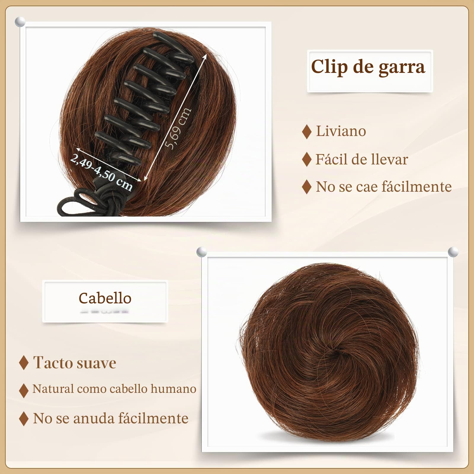 Sofeiyan 2PCS Mini Moños Postizos de Pelo con Garra Pinza Desordenado Extensión de Moño Sintético Extensiones de Cabello Ondulado Pinza Postizos para Mujeres, Mezcla Rubio Oscuro y Rubio Decolorado