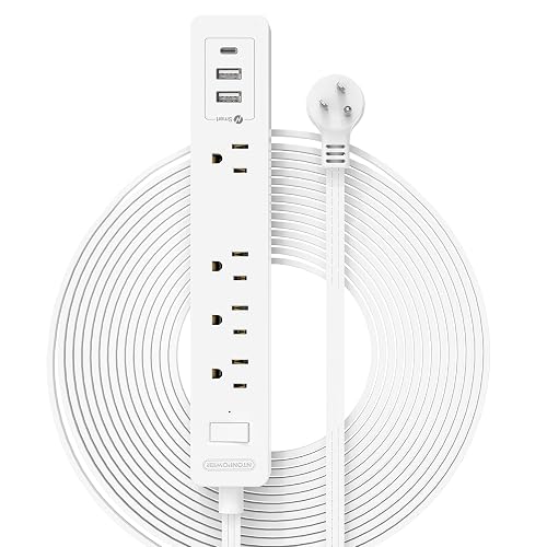 NTONPOWER 15 ft Flat Extension Cord Under Rug