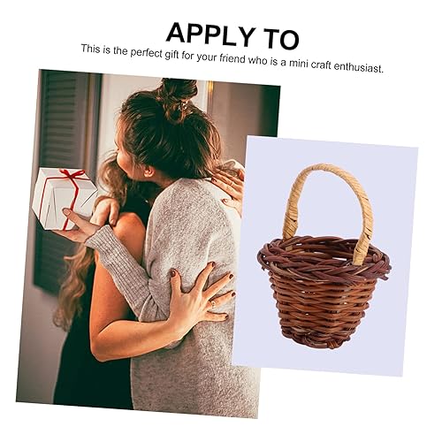 Miniatura 7 de YARNOW 40 cestas de sauce portátil natural de utilería vintage cesta de ducha de chips bolsa de ducha picnic bodas cocina manijas barandilla