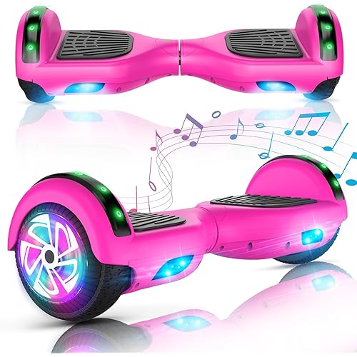 UNI-SUN Self Balancing Scooter for Kids, 6.5" Two Wheels Scooter with Bluetooth and Lights for Girls Boys Kids Adults