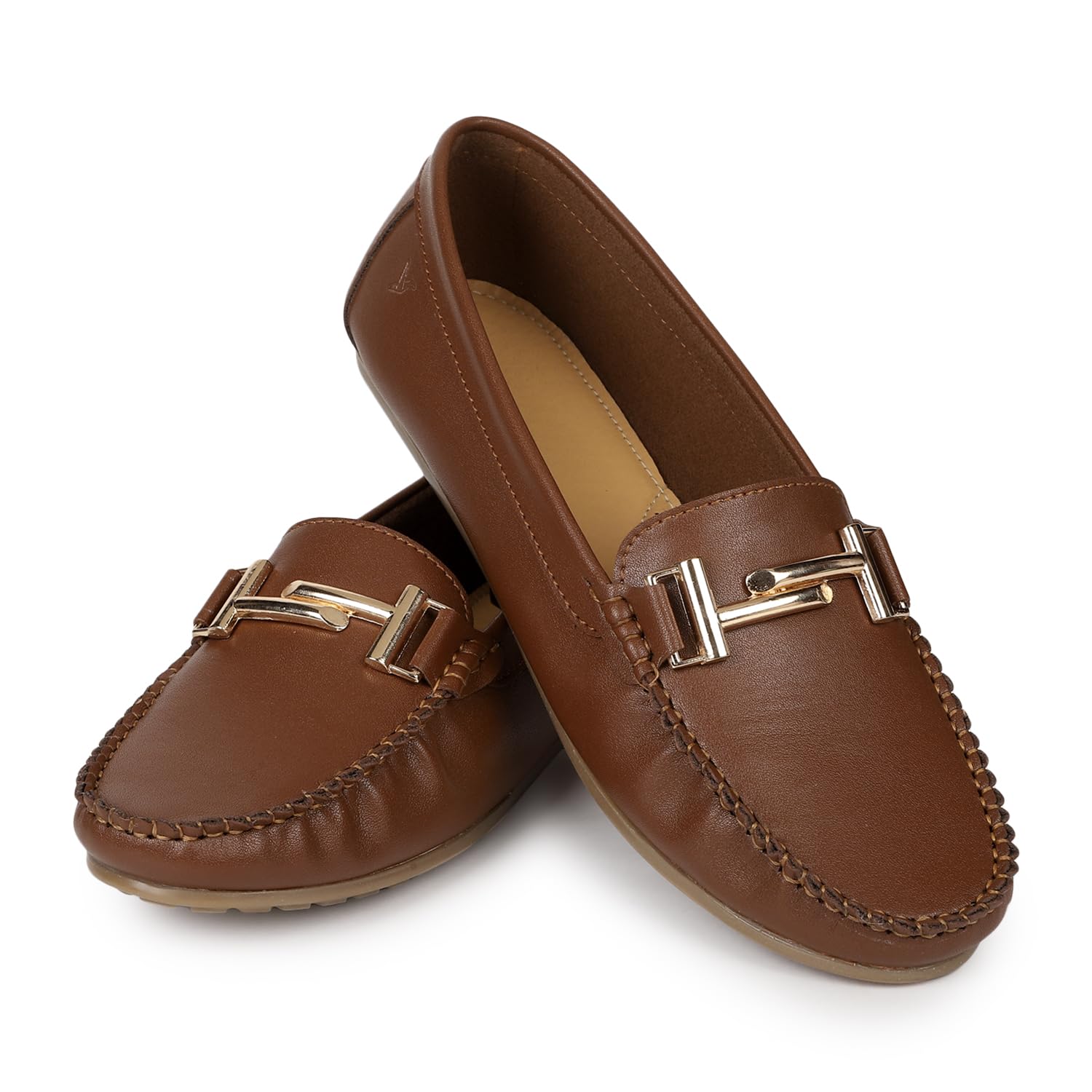 YOHO Bliss Comfortable Slip On Casual Loafer for Women | Stylish Fashion Loafers Range | Cushioned Footbed Finish | Formal Office Wear Shoe Tan (B0CB69QFK2) Amazon Price History, Amazon Price Tracker