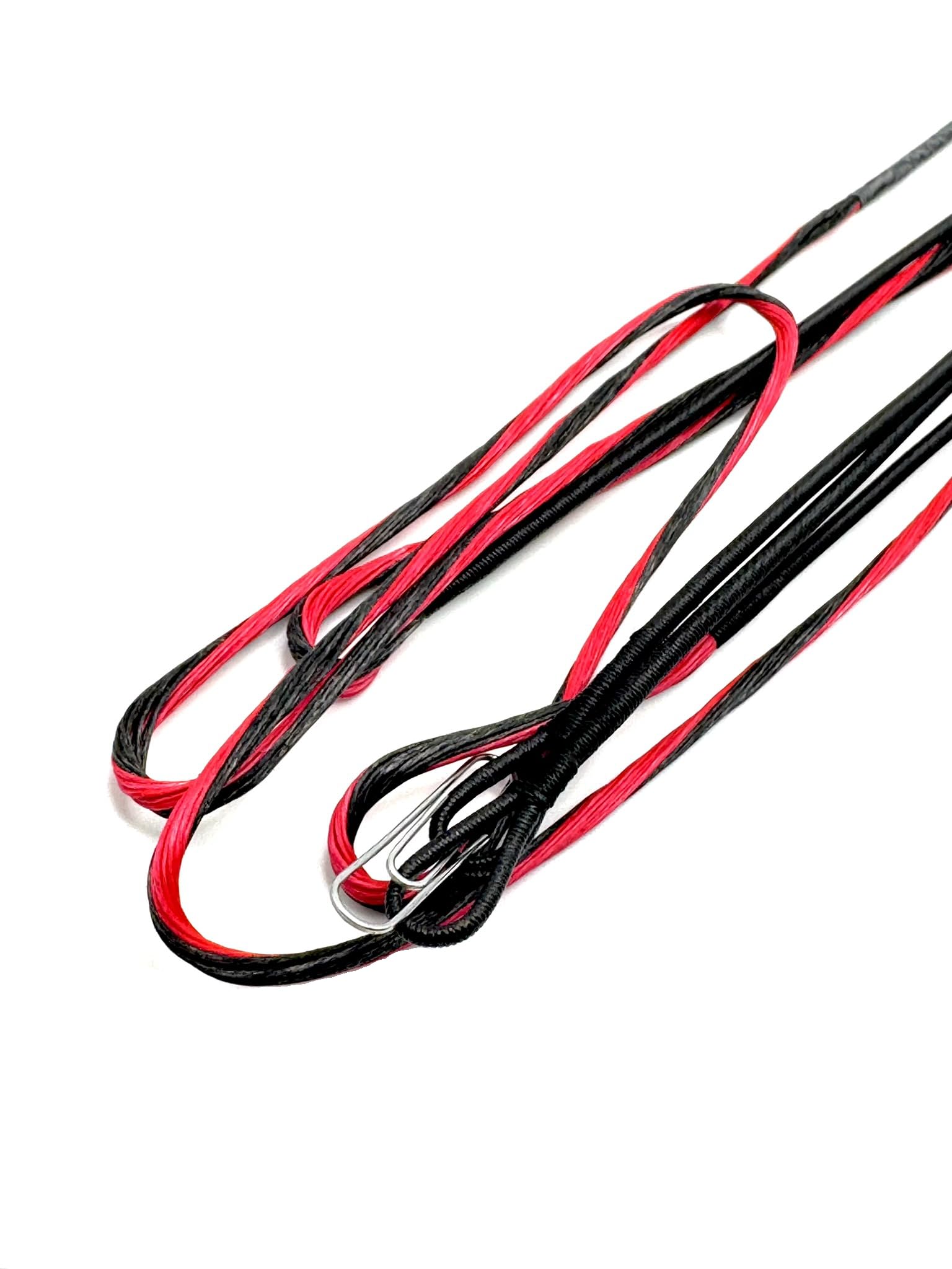 Genesis Compound Bowstring Set – Custom Colored Archery Bowstrings NASP Bows (Red & Black)