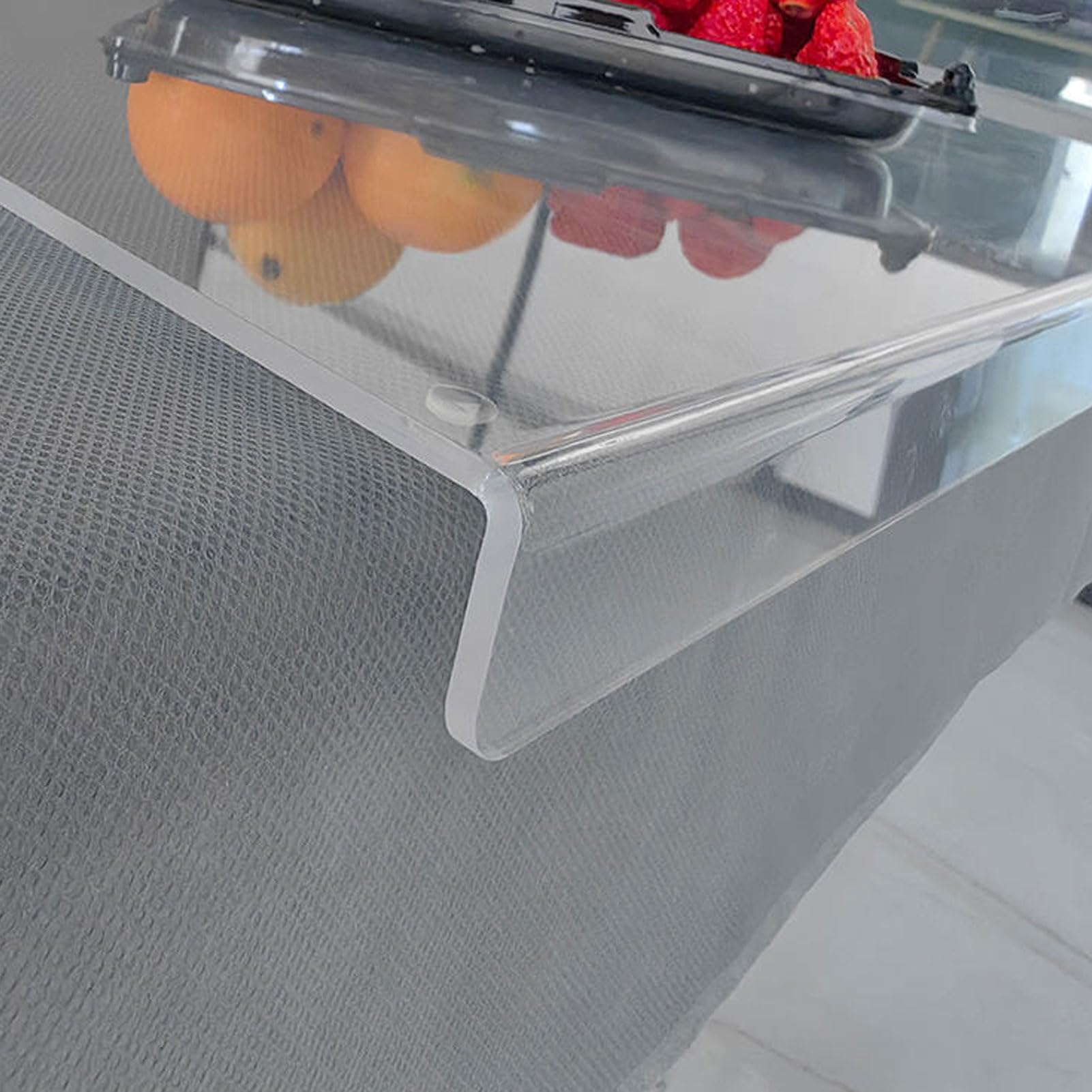 Tabla de Cortar de Acrílico Transparente con Borde para Encimera de Cocina (45 * 60cm)