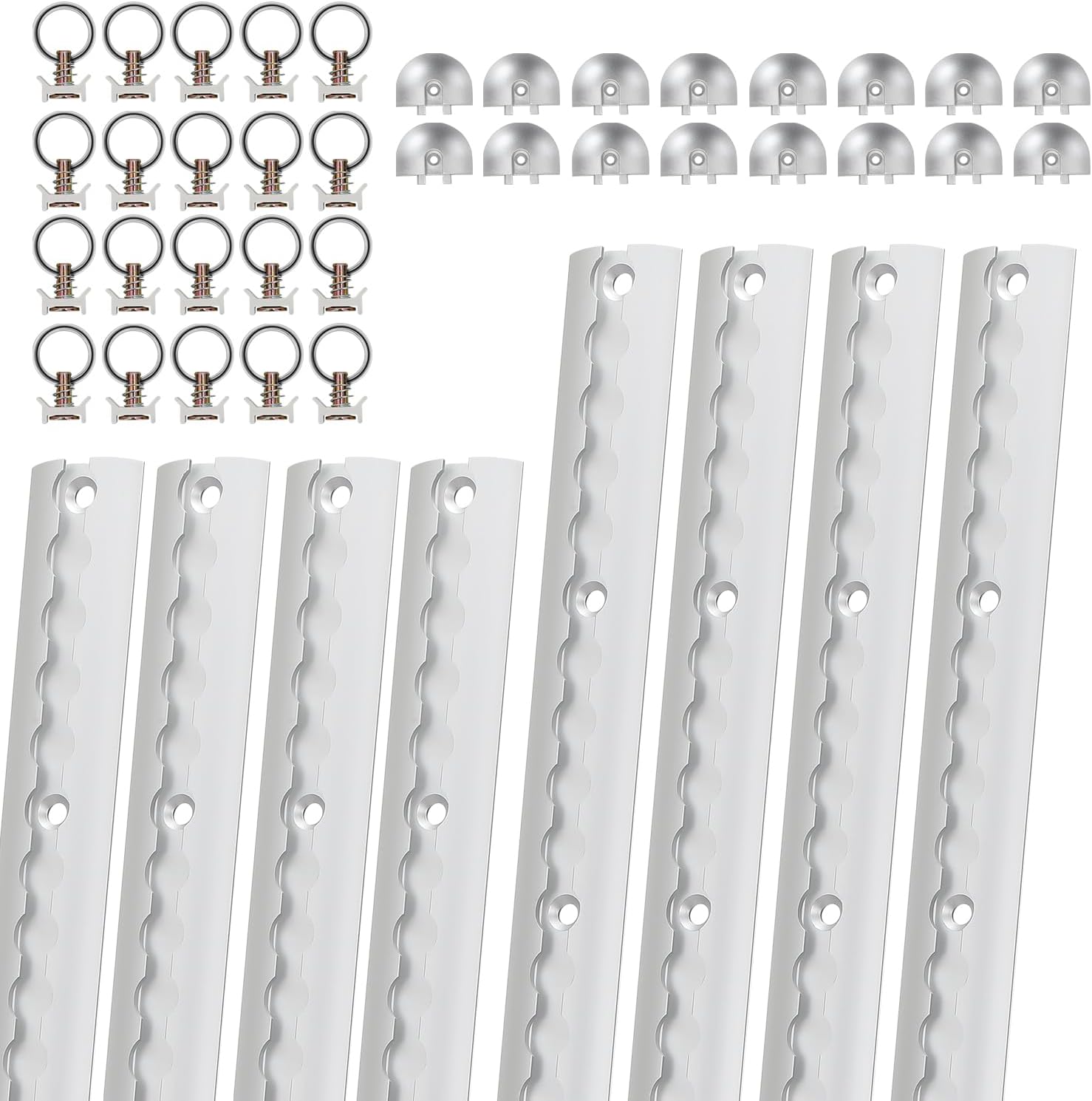 Binario Per Costruzioni Binario Aereo In Alluminio NTG - 2 Metri, Forma Semicircolare/rotonda, Con Fori Per Fissaggio Binario Fissaggio 2 Metri - Foto 3