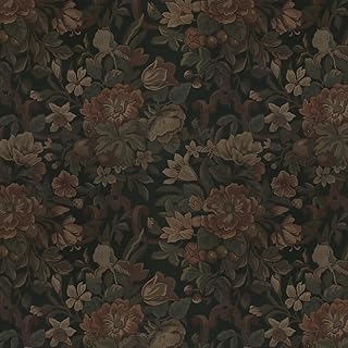 28 Vintage Bathroom Ideas Full of Timeless Charm 133 Dimoon Vintage Wallpaper Peel and Stick Dark Green Floral Wallpaper 16.1...