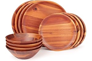 AIDEA Wood Dinnerware Set: The Acacia Wonder
