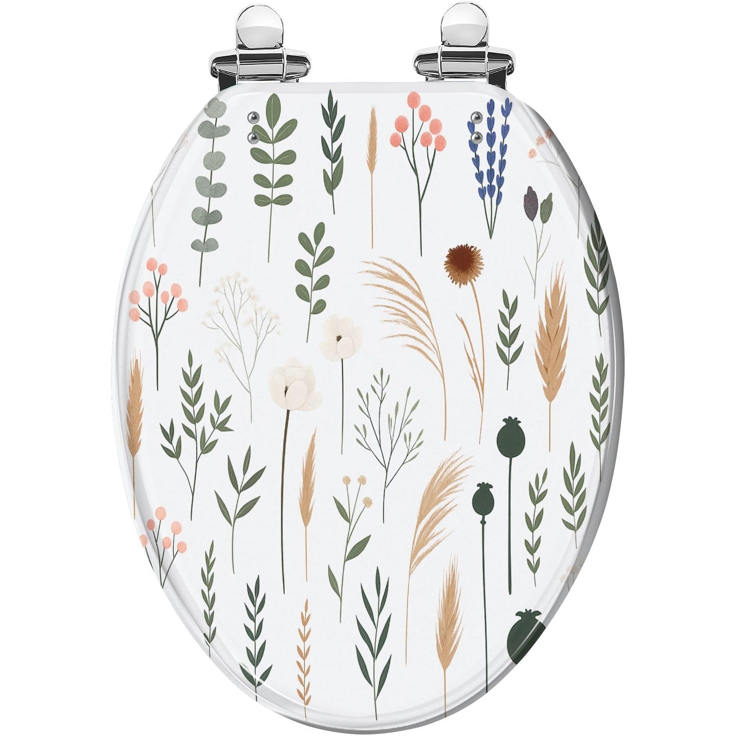 Gutuyehkea Multi6 Marble Texture Elongated Toilet Seat Slow Close Quick-Release Hinges Resin Easy To Clean(,18.5X14.5)