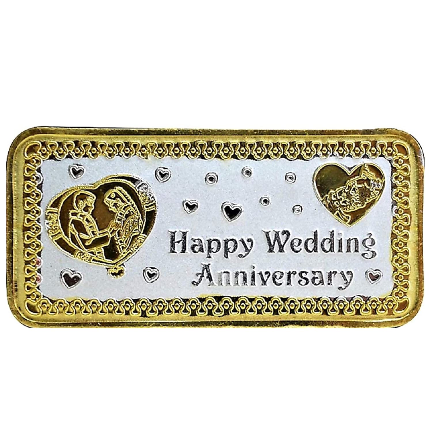 Ananth Jewels BIS Hallmarked Silver BAR10 grams Happy Wedding Anniversary Gift