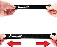 Vista 4 de Correas elásticas reutilizables de 1 x 12 pulgadas, paquete de 10 ganchos y bucles, más 2 bridas reutilizables