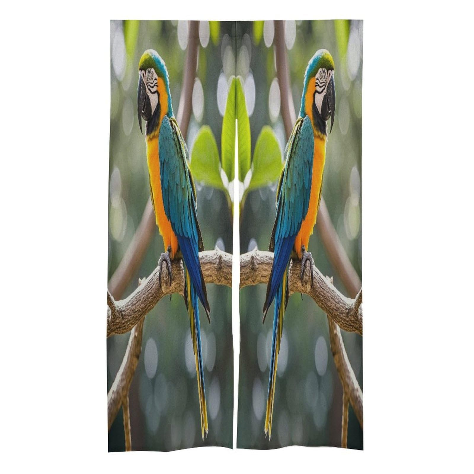 LZQPOEAS Parrot Door Curtain Treatment Door Tapestry Japanese Style Doorway Curtain Privacy Thermal Insulated Doorway Window Curtains for Home Restaurant Decor