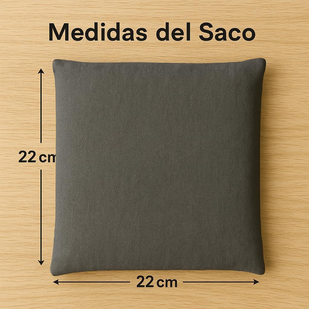 Sacco di semi per microonde con lavanda e miglio, riutilizzabile, per caldo e freddo, sacchetto di semi naturale per collo, schiena e addome (grigio grigio, 22 x 22 cm)