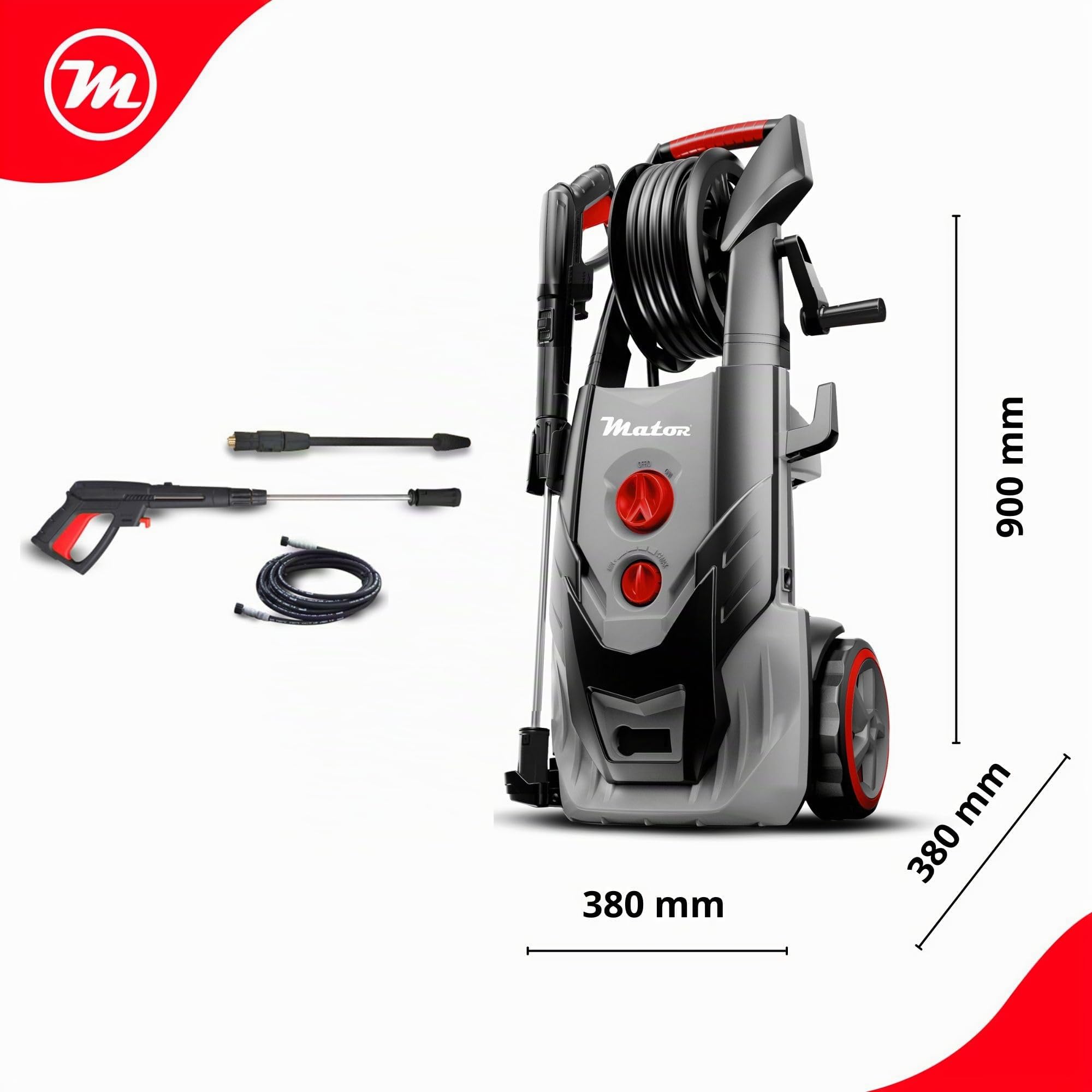Hidrolimpiadora Profesional de Agua Fría 195 Bar – Alta Presión con Motor de 2.500 W – AK Pro 195 – Mator