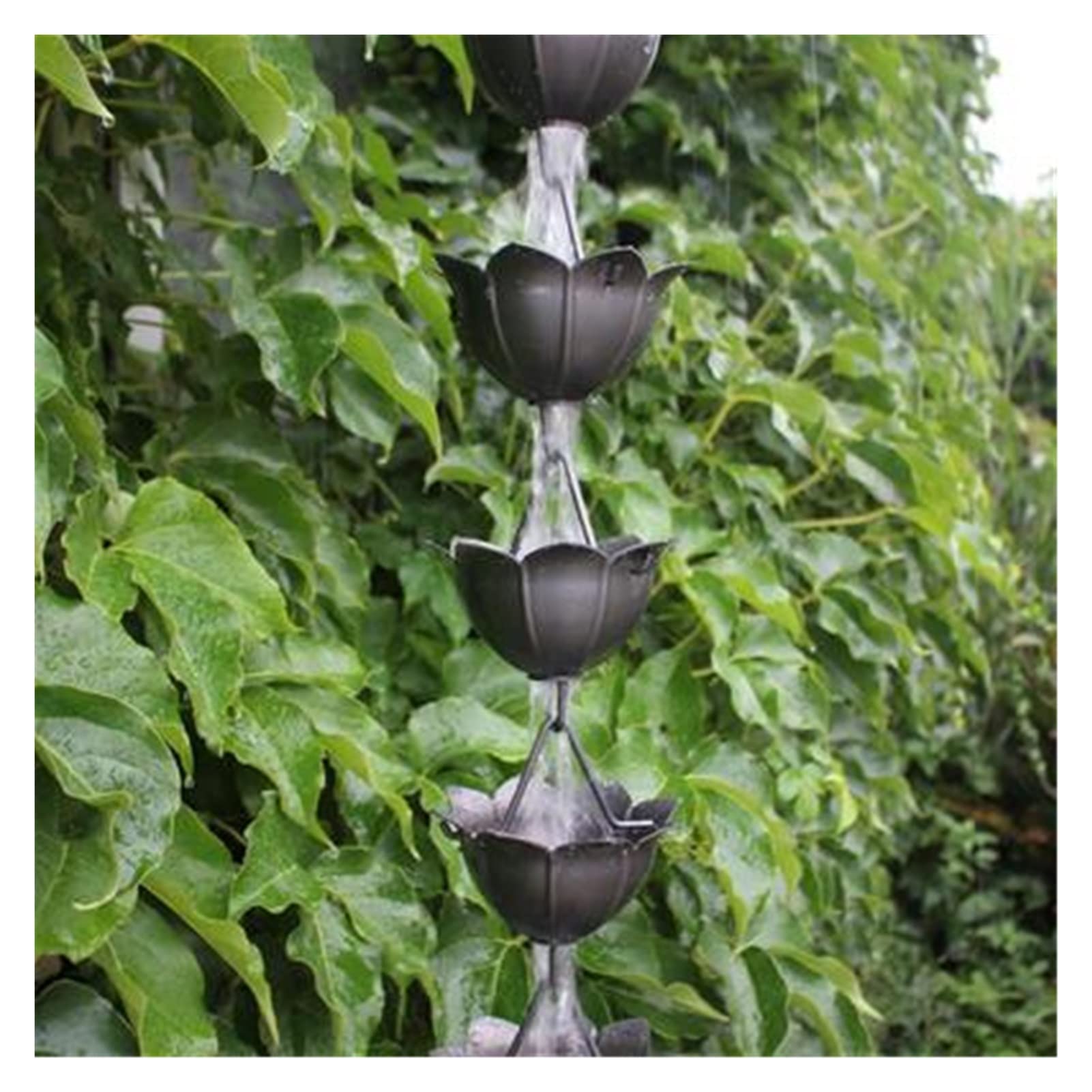 YNBSHGAA Rain Chain, Rain Chains for Downspouts Decorative Iron Gutter Chain 8.5ft Copper for Outside Functional and Replacement for for Exterior Gutters,T 2.6m