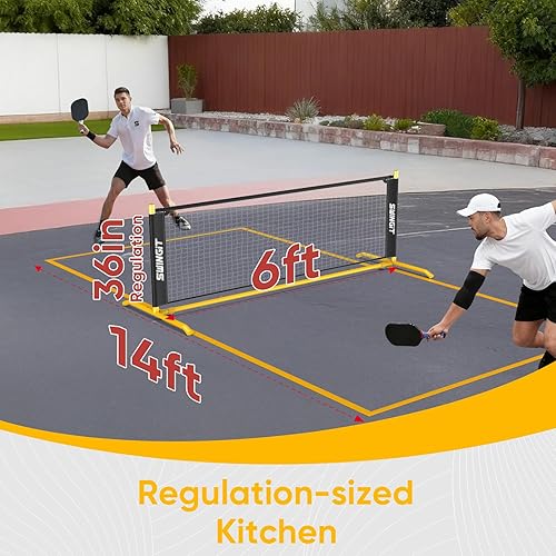 Miniatura 3 de SwingIt Portable Pickleball Rebounder Net, Solo Training Net System for Dinks, Volleys & Drives, Accuracy Trainer with Carry Bag, for Backyard,