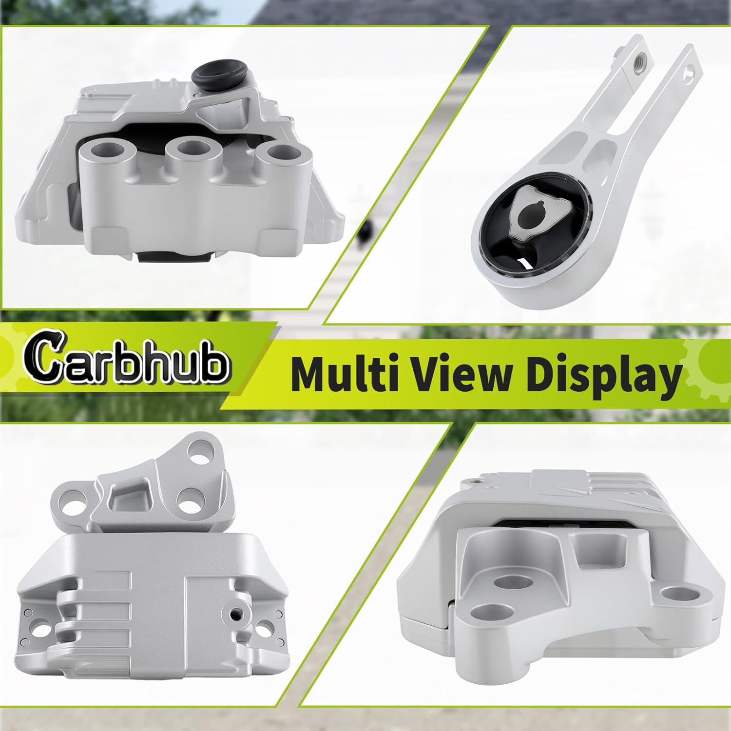Carbhub 68363756AA Engine Motor Transmission Mount Set Fit for Jeep Renegade 2.4L Fiat 500X 2.4L Replace Number 68363756AA 68363755AA 68258599AA 68246578AA 68246572AA 68254672AA