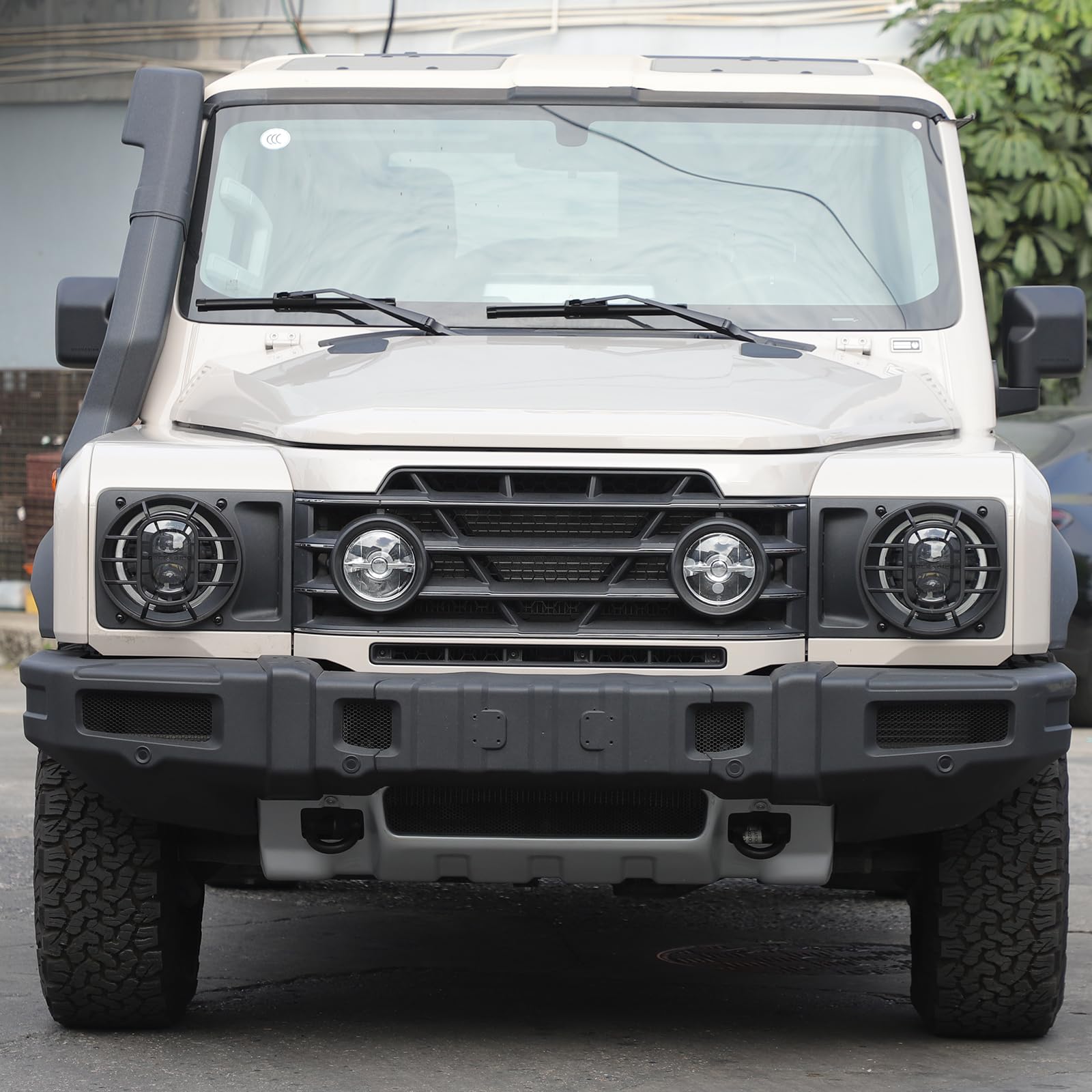 Copertura protettiva per faro anteriore dell'auto, in plastica ABS, compatibile con Ineos Grenadier 2020-2025, accessori decorativi esterni (stile A, nero)
