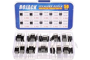BOJACK 10 Values 50 Pcs Silicon Epitaxial Power Transistor TIP31C TIP32C TIP41C...