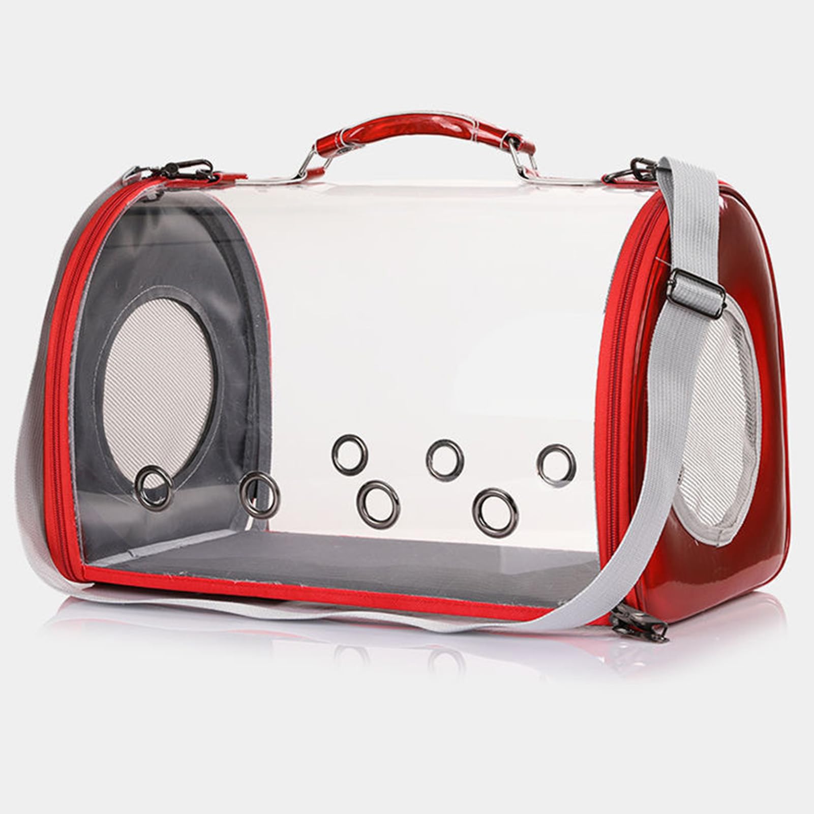 Bolsa para Mascotas con cápsula Transparente, transportín para Gatos de Gran Capacidad con Dos Orificios de ventilación Laterales, Bolsa Transparente portátil para Gatos para Viaje
