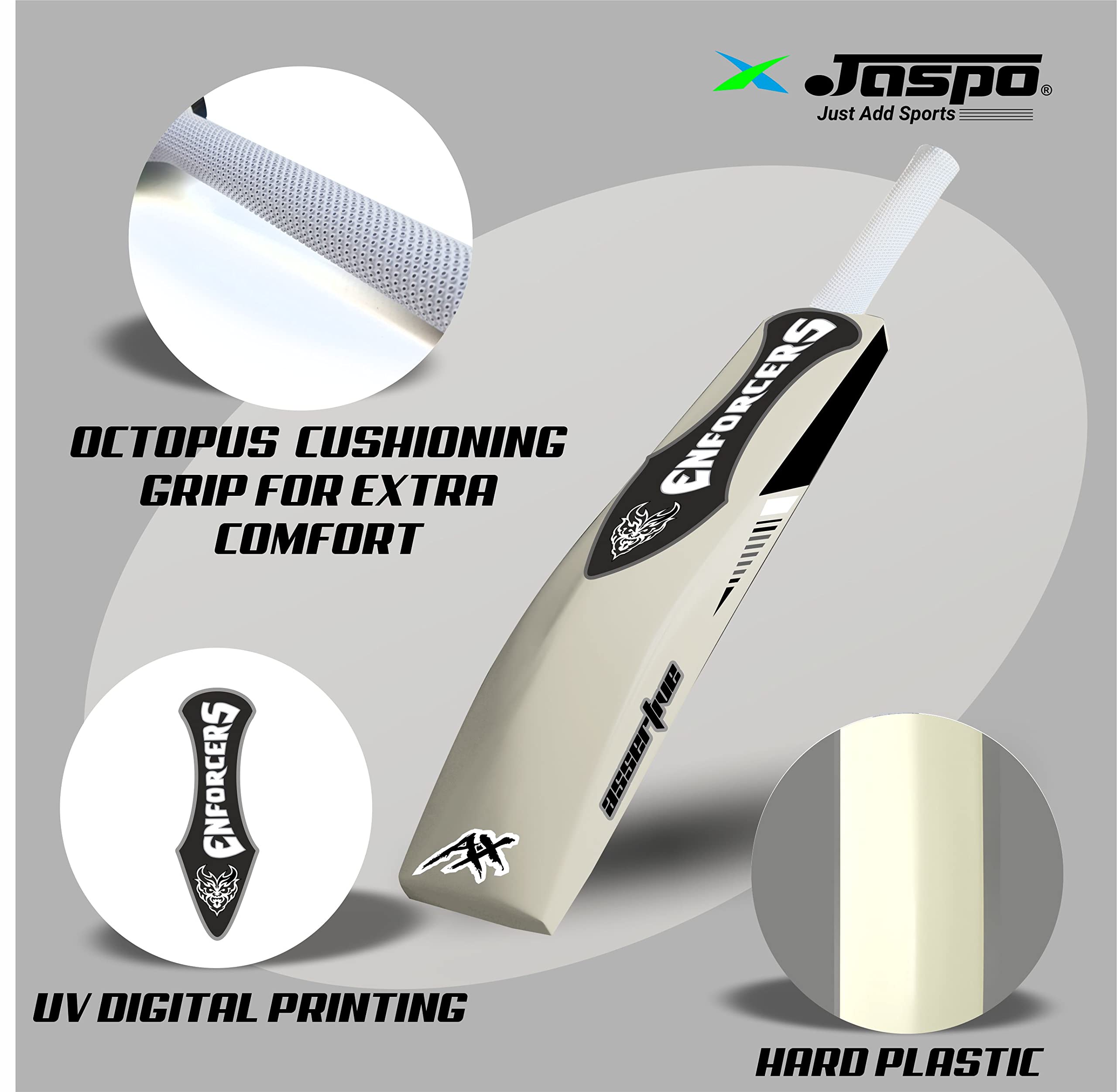 Jaspo 7 Enforcers Heavy Duty Plastic Tennis Cricket Bat,Full Size (34 X 4.5 Inch) Premium Bat for All Age Groups – Kids/Boys/Girls/Adults (7 Enforcers)