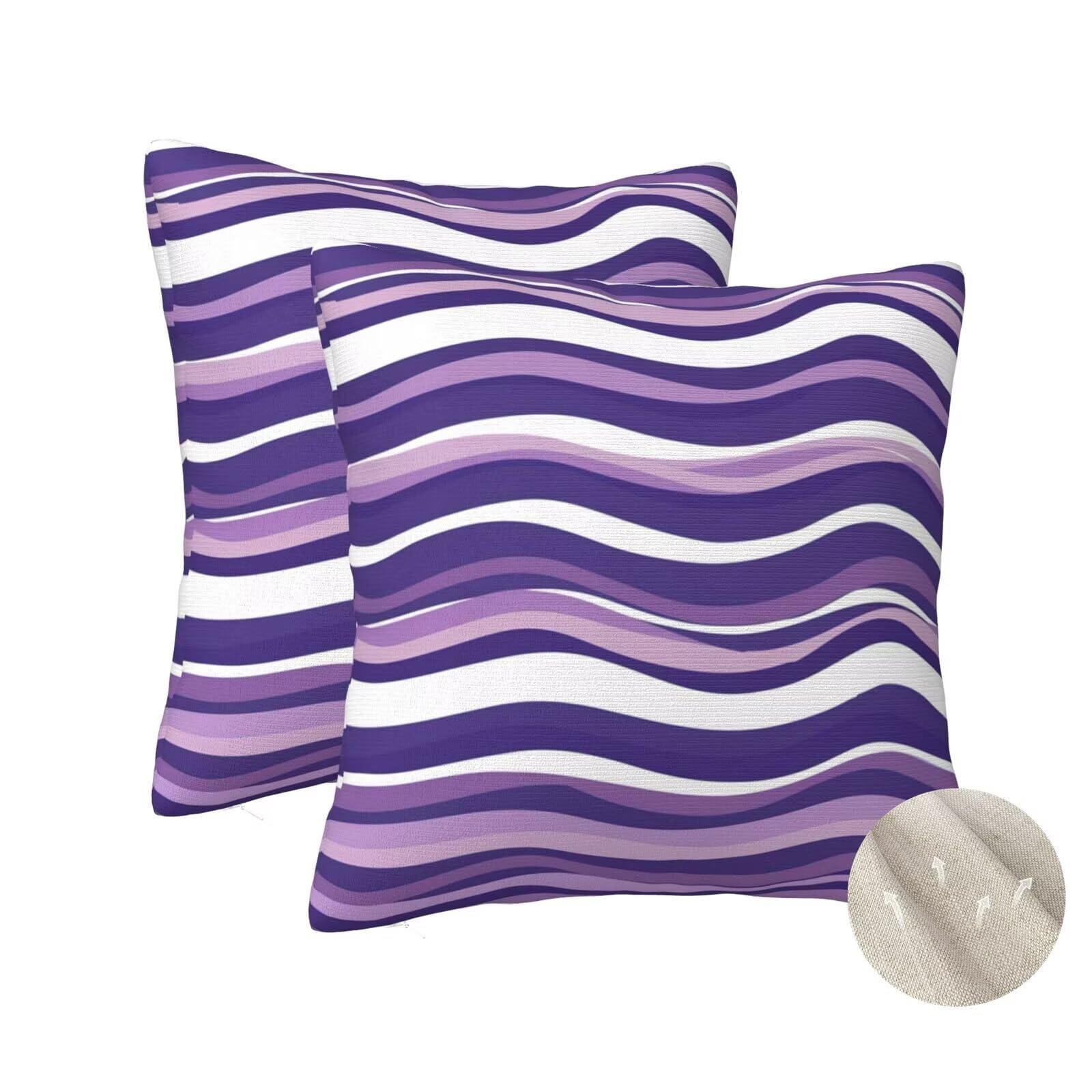 Housses de coussin 70x70 cm violettes pour rénover et protéger vos grands oreillers de canapé