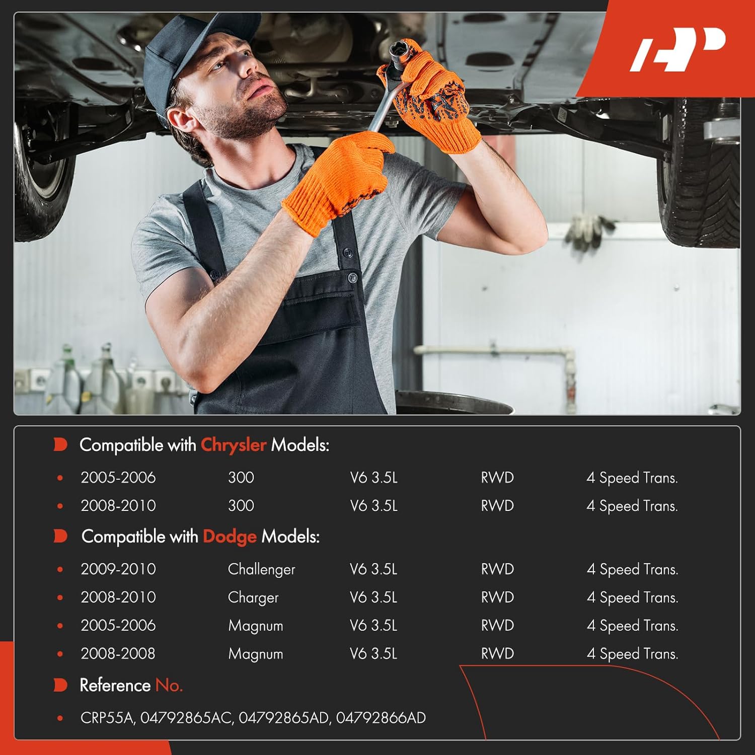 A-Premium Engine Oil Pan Sump with Drain Plug Compatible with Dodge Challenger 2009-2010 Charger 2008-2010 Magnum 2005-2006/2008 Chrysler 300 3.5L RWD