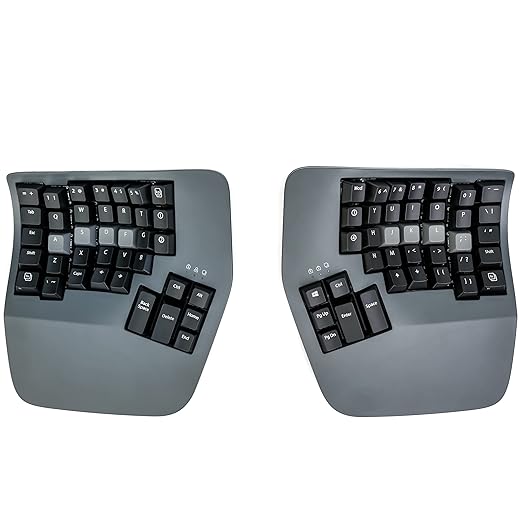 Kinesis Advantage360 Professional Split Ergonomic Keyboard - Bluetooth | Mechanical Switches | Fully Programmable Open Source | Contoured Shape | Adjustable Tenting | Backlit