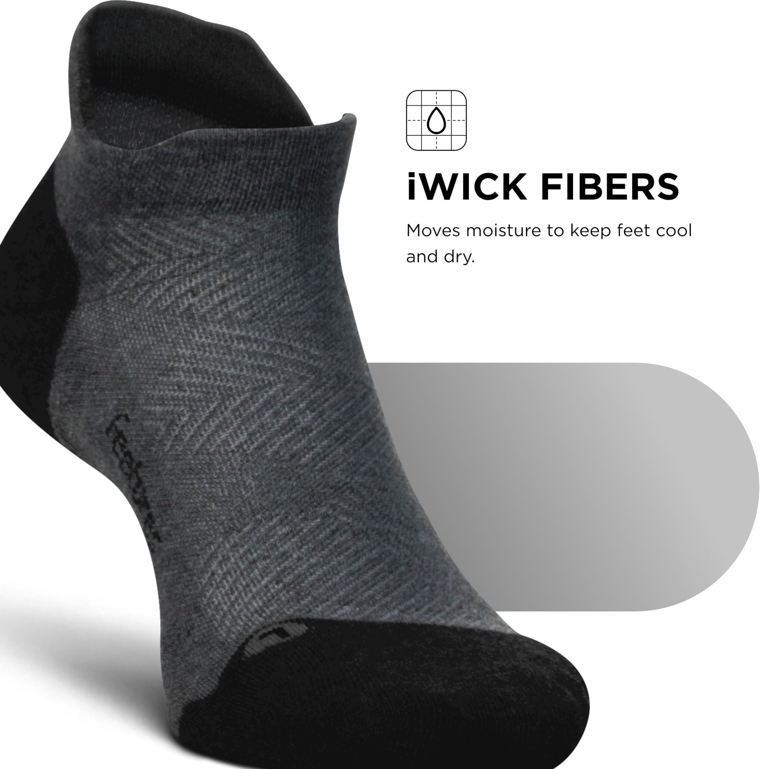 Feetures Elite Max Cushion No Show Tab Ankle Socks