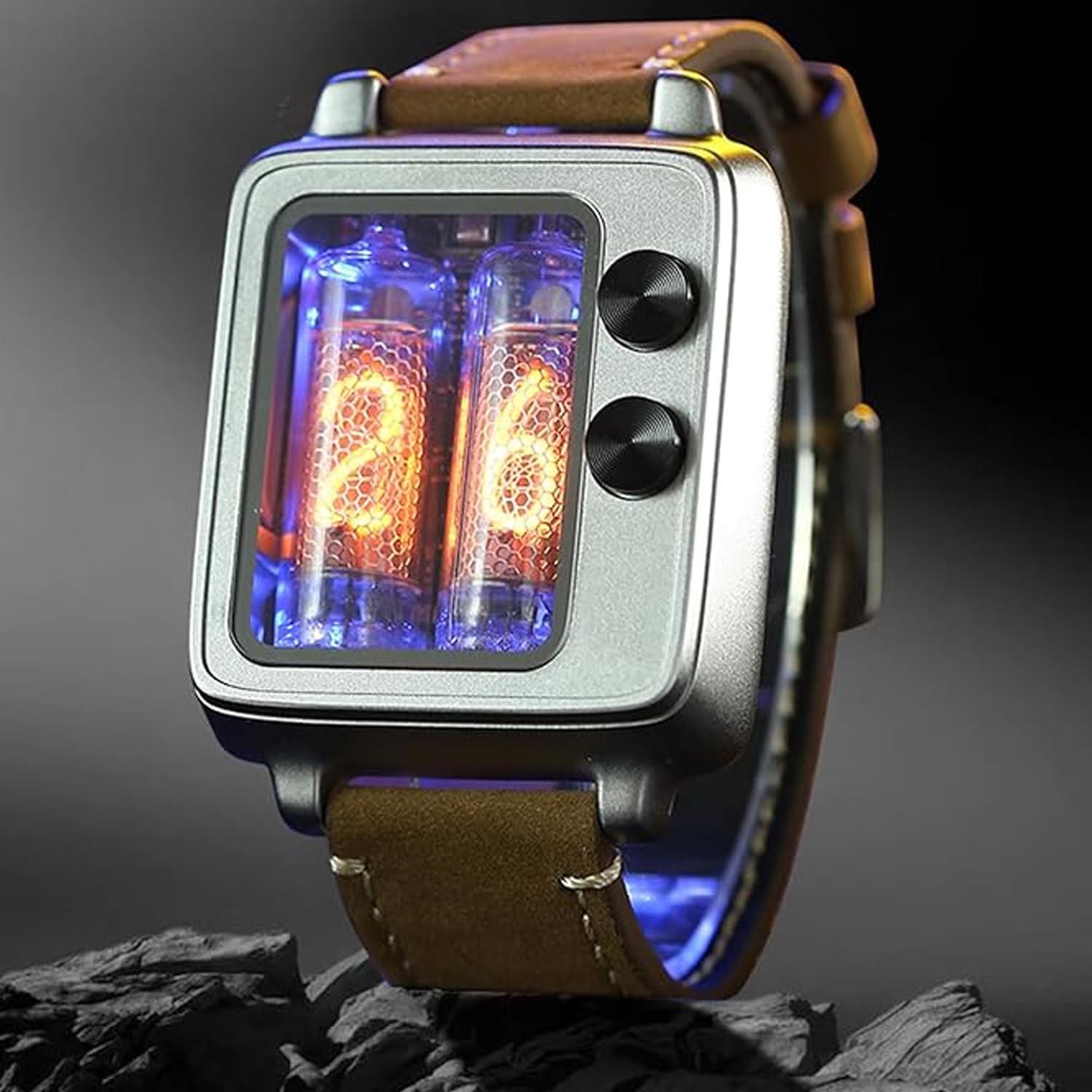 Reloj de pantalla digital con brillo ajustable, función de temporizador y carga inalámbrica
