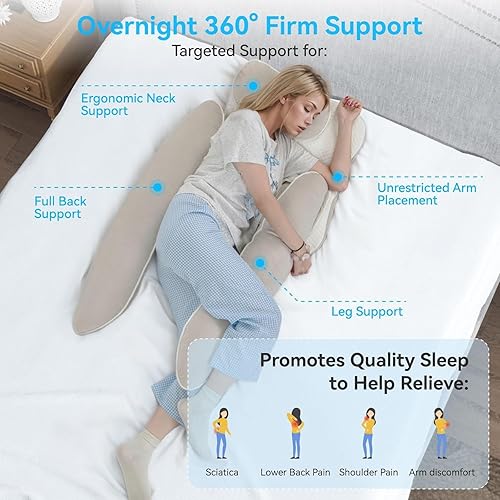 Miniatura 3 de Juego de almohadas de cuña de cama para dormir, almohada de apoyo ajustable para reflujo ácido, ronquidos, almohada ergonómica de hombro para dormir