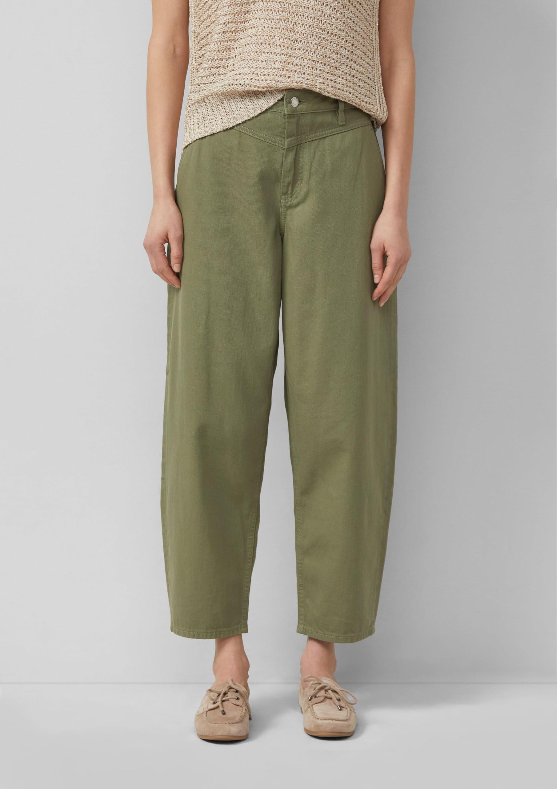 s.Oliver Damen Ankle Jeans, Relaxed Fit Ankle-Jeans/Relaxed Fit/High Rise/Barrel Leg