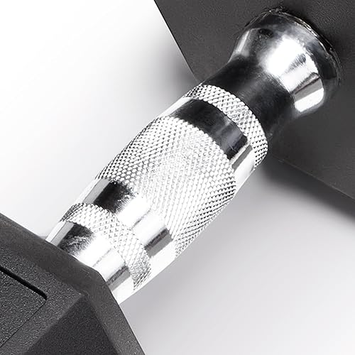 Miniatura 6 de Marcy - Mancuerna hexagonal de goma, disponible para 25 libras - 50 libras