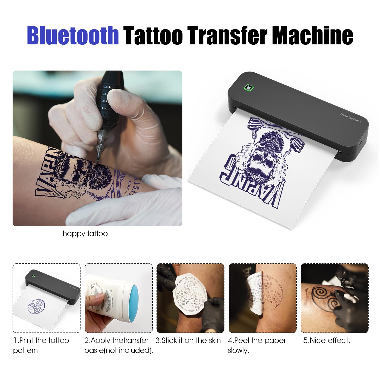 Amazon.co.jp: BIOMASER タトゥープリンター ワイヤレスタトゥー
