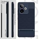 Pikkme Back Cover for Realme GT 7 5G / GT 7T 5G Soft Grip 3D Hexa Cube Texture Silicone Bumper Case (Blue) gallery image